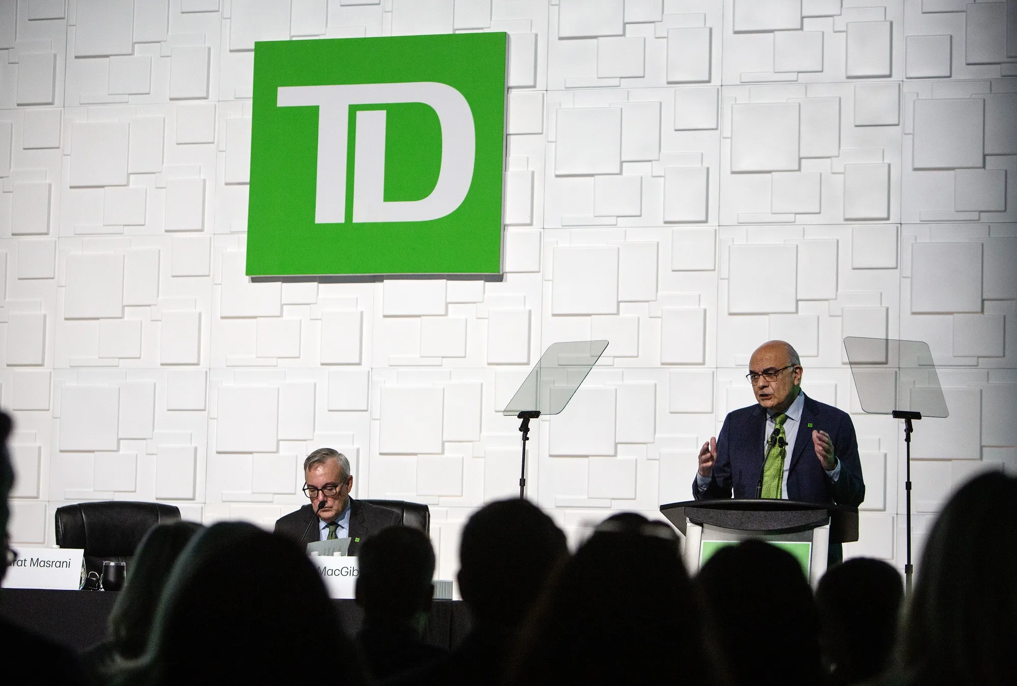 Toronto-Dominion Bank CEO Bharat Masrani at the company’s annual general meeting in Toronto on April 18.