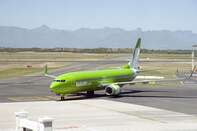 Cape Town International Airport South Africa, Boeing jet of the low cost airline on the taxiway