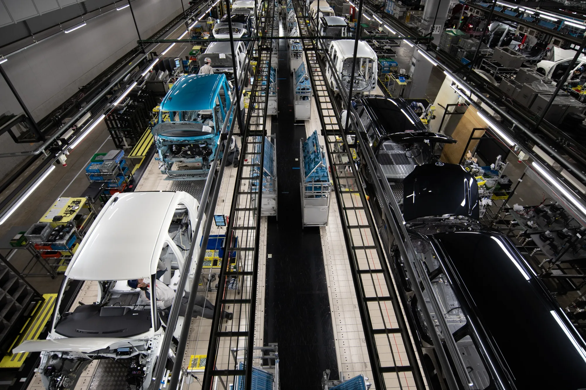 The production line at the Daihatsu Motor Co. Kyoto plant in Oyamazaki, Japan.&nbsp;