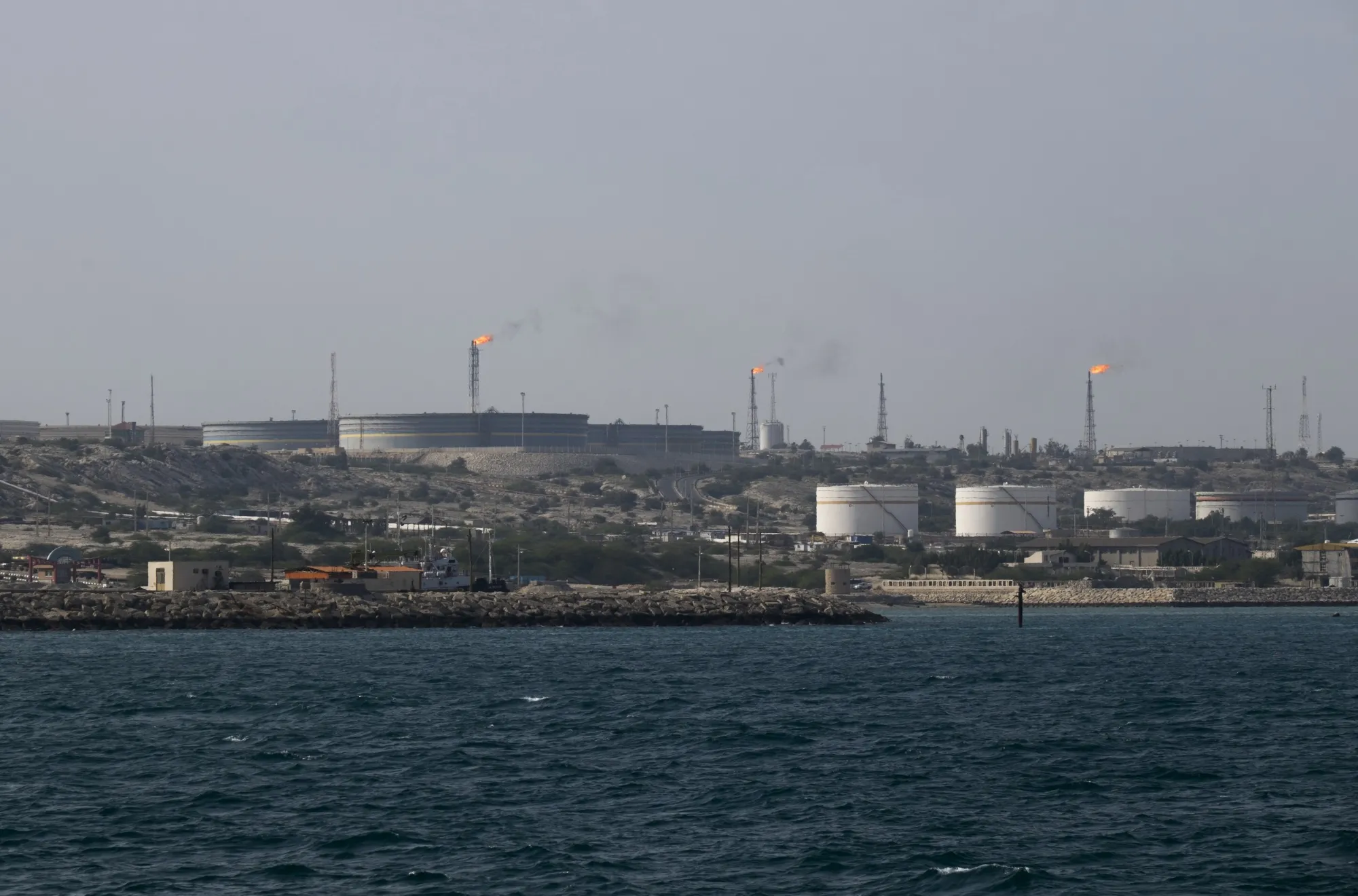 Oil facilities on the Kharg Island in 2016.