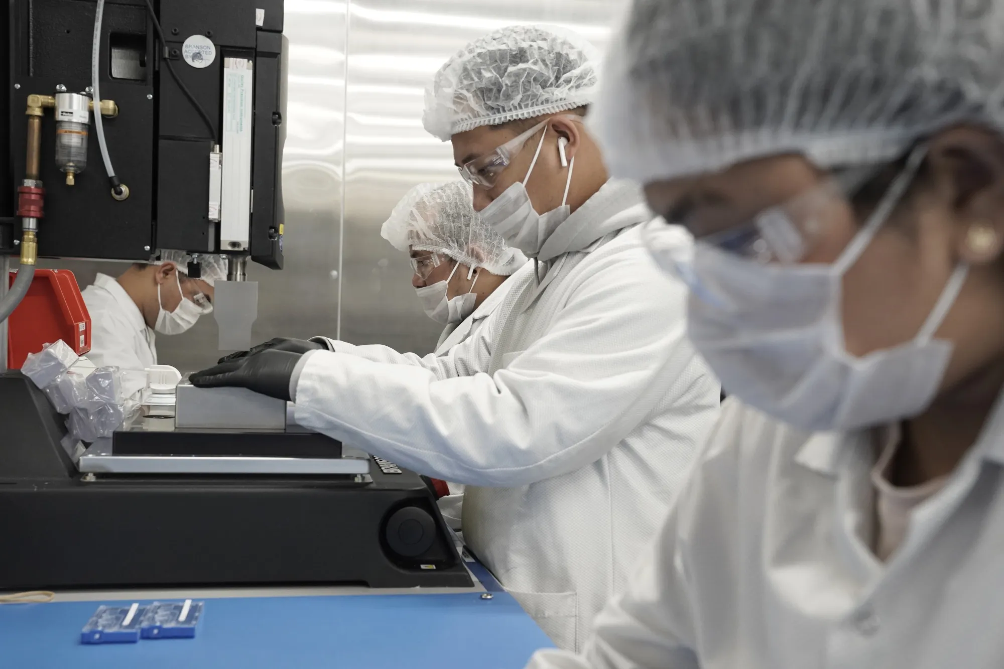Technicians assemble coronavirus&nbsp;testing kits in San Diego, California.
