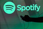 Illustrations Of Netflix, Spotify And Uber Logos