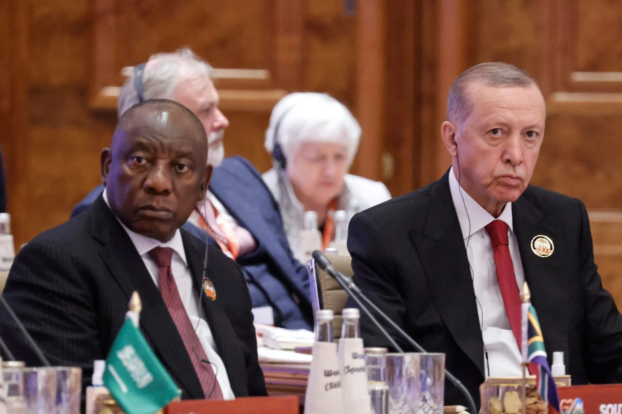 Cyril Ramaphosa and Recep Tayyip Erdogan