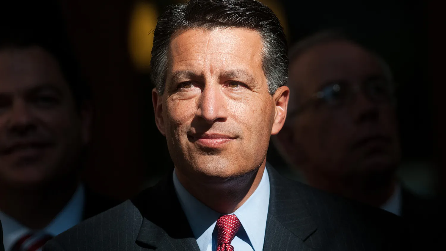 Governor Brian Sandoval attends a news conference in Carson City, Nev., on Sept. 4, 2014.
