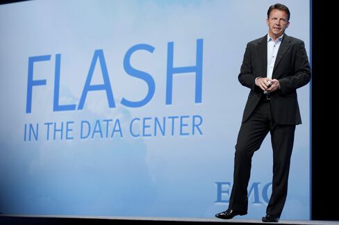 Jeremy Burton, executive vice president at EMC Corp., speaks during the Oracle OpenWorld 2012 conference in San Francisco, California, U.S., on Tuesday, Oct. 2, 2012.