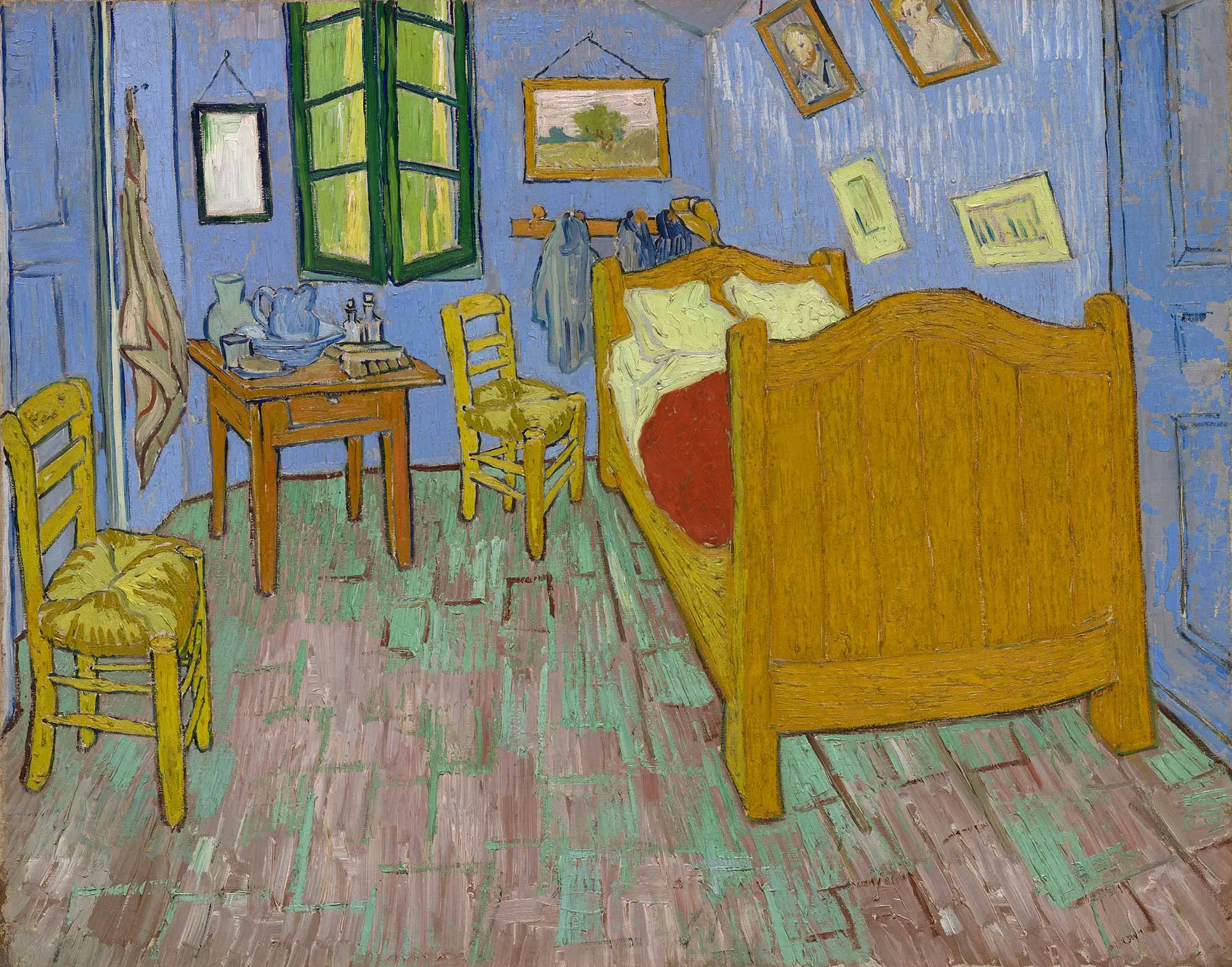 The Bedroom, 1889, by Vincent van Gogh, is on loan to the DIA exhibit from the Art Institute of Chicago.