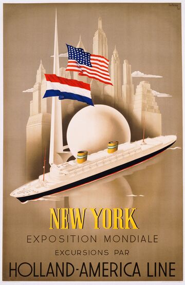 New York, Holland-America Line Poster by Willem Frederick Ten Broek