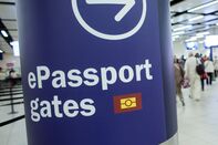 Passport control at Gatwick Airport