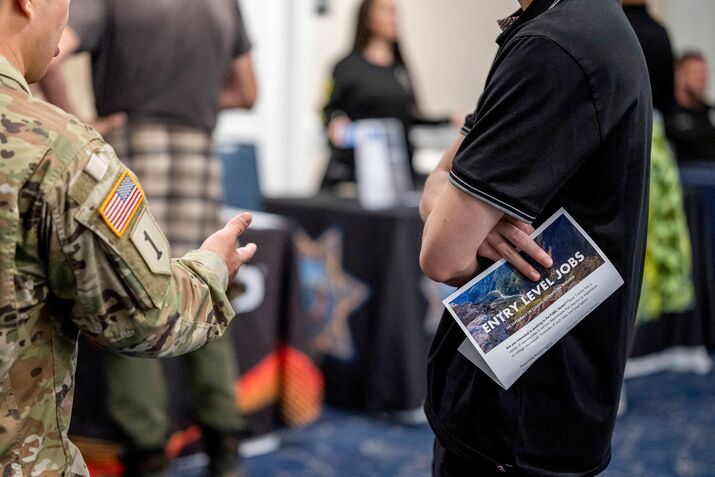 A hiring event in Sacramento, California, US.