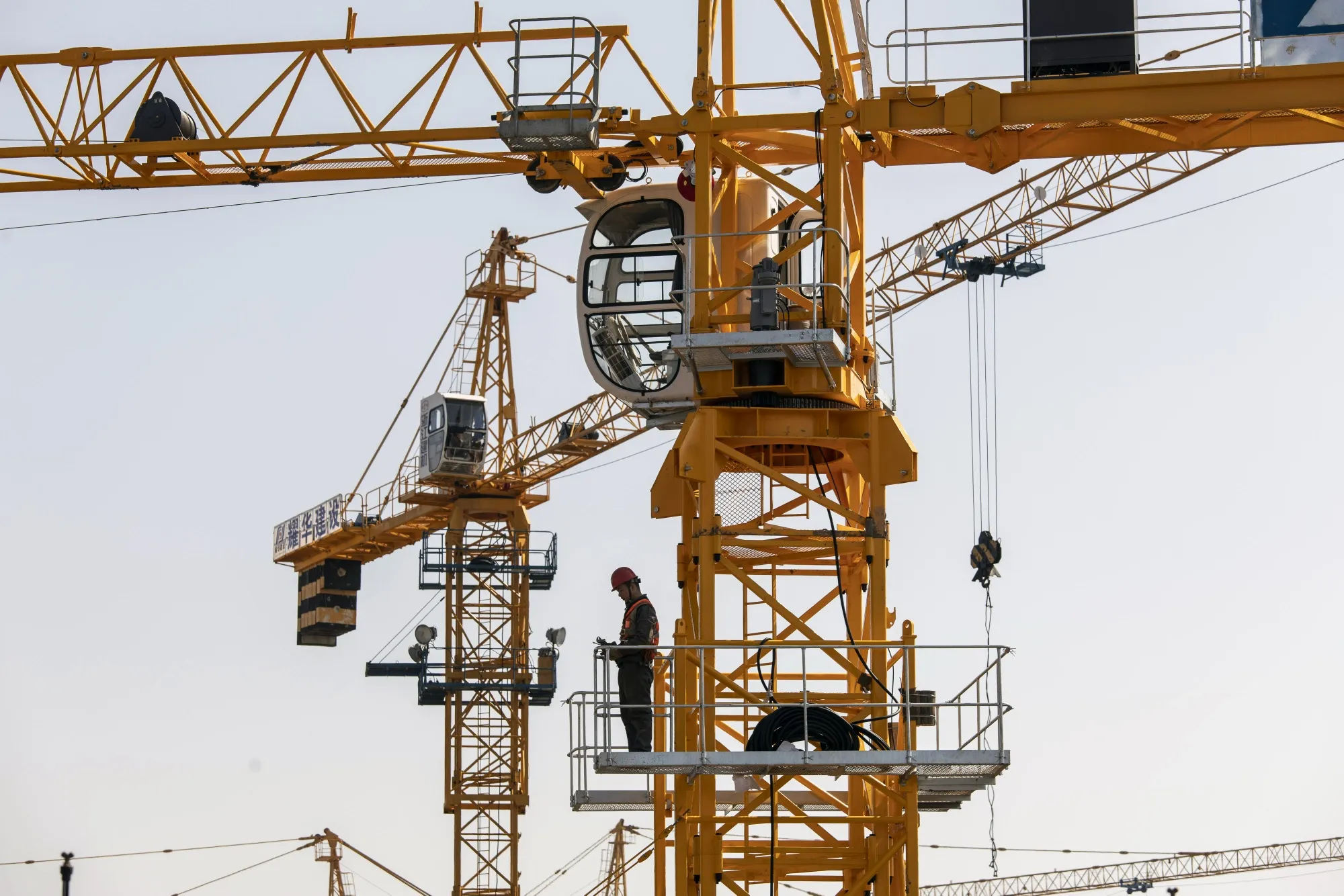 A construction site in Haiyan, Zhejiang Province, China.