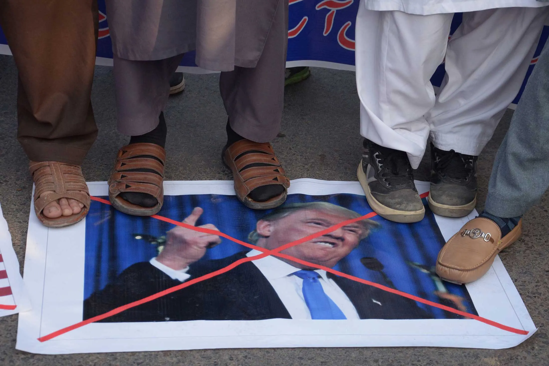 Protesters in Lahore on Jan. 4.