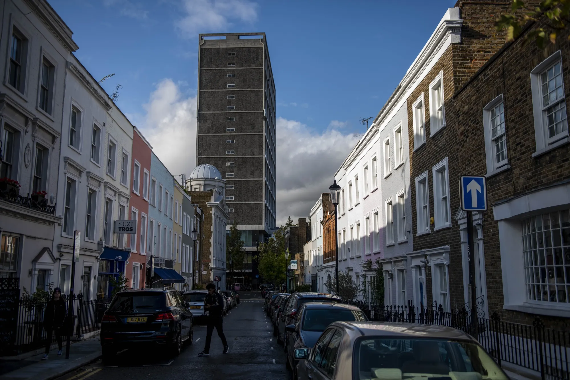 Houses in the Kensington district of London.