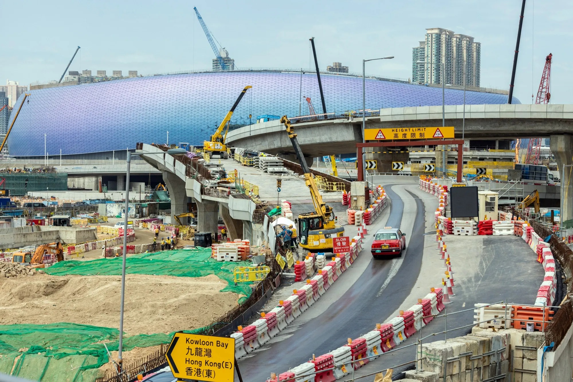 The Kai Tak Sports Park under construction in Hong Kong, earlier in March.