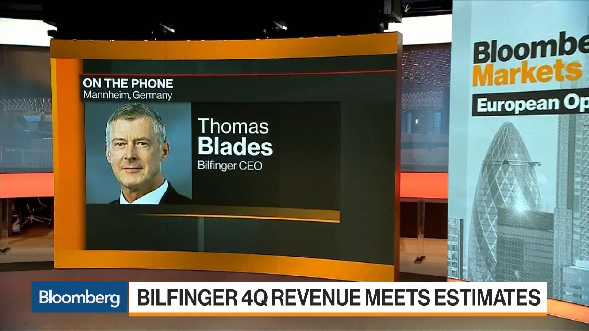 Bilfinger Ceo On Earnings Germany Business Strategy Bloomberg