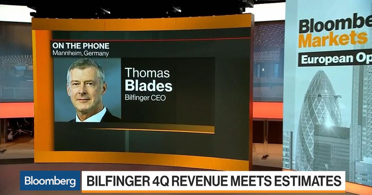 Bilfinger Ceo On Earnings Germany Business Strategy Bloomberg