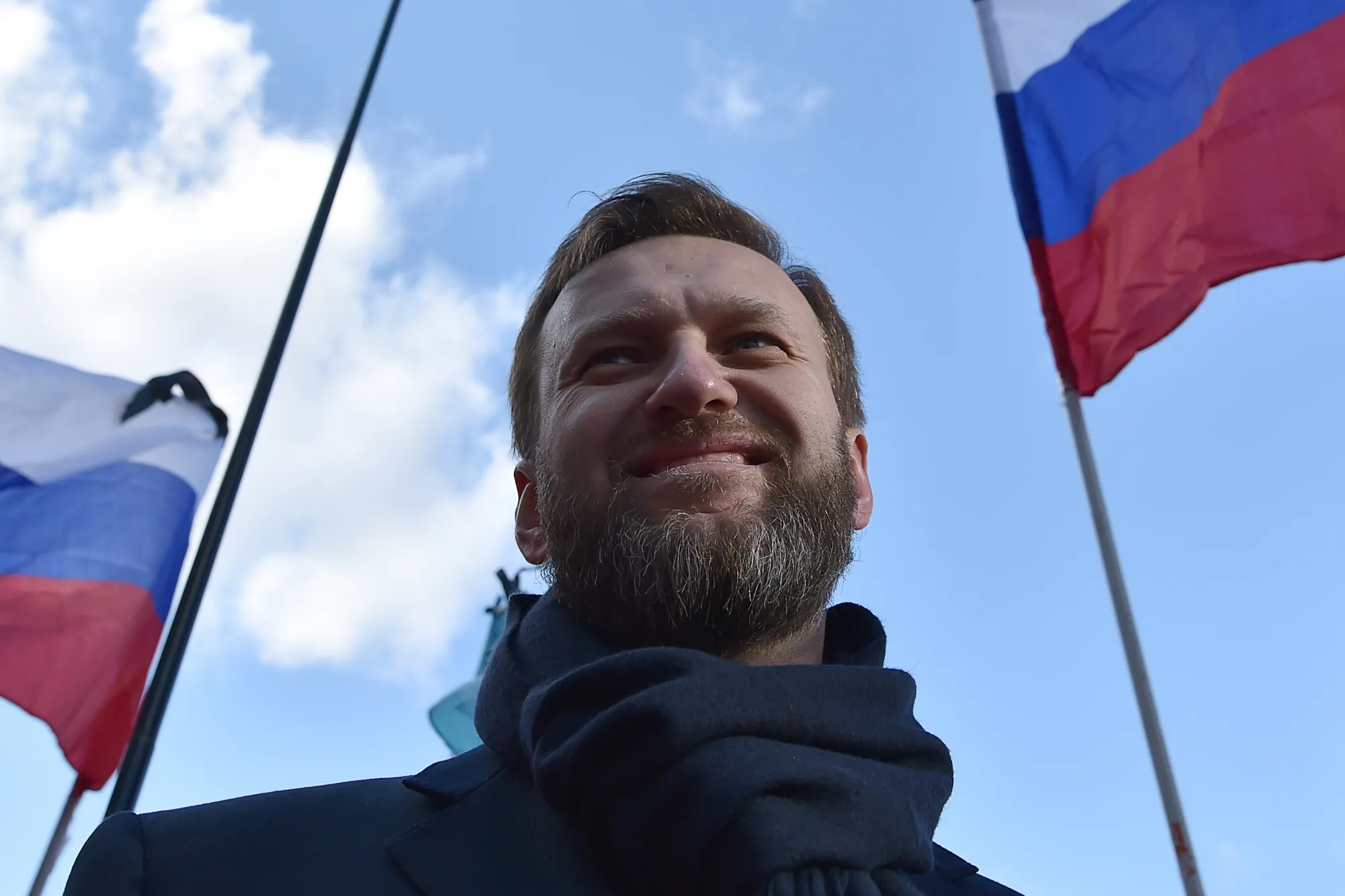 Waving the flag.
