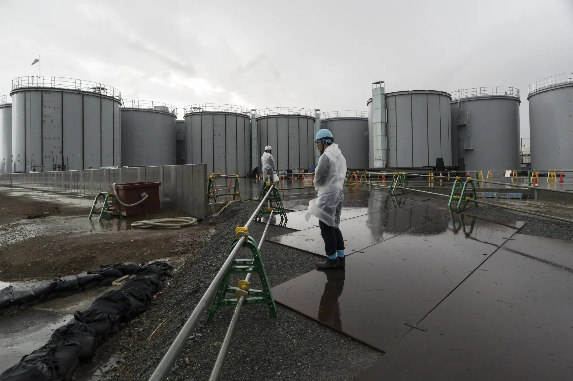 Storage tanks for radioactive water at the Fukushima Dai-ichi nuclear power plant on Jan. 29.
