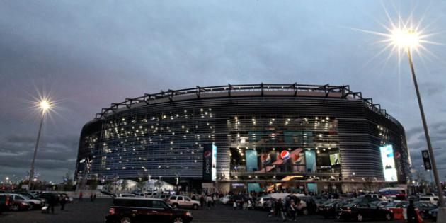 Nfl New York Jets Stadium From An Outside Lens Background, Metlife