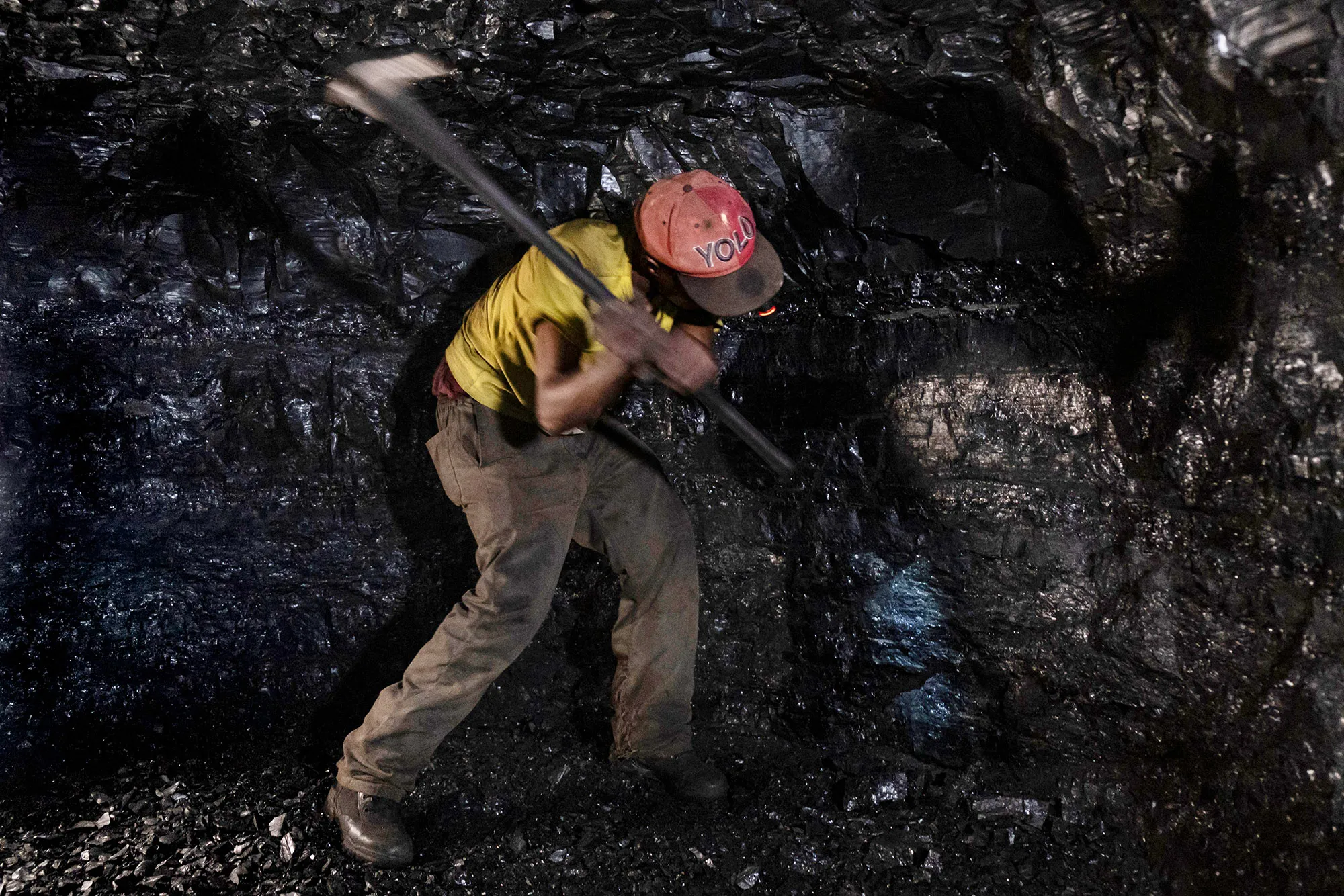 A coal miner in South Africa.