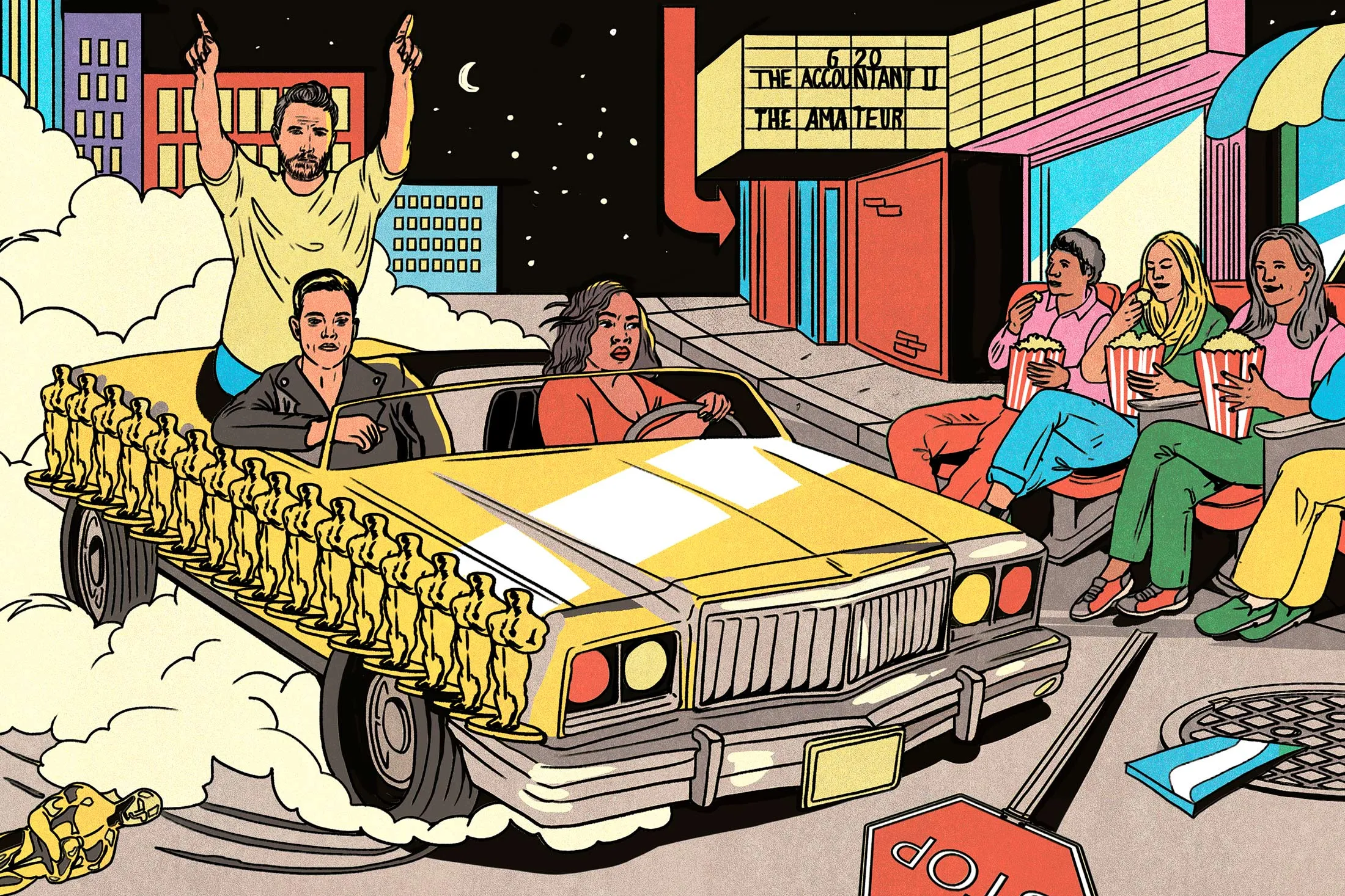 Stars are forgoing gravitas for getaway cars.