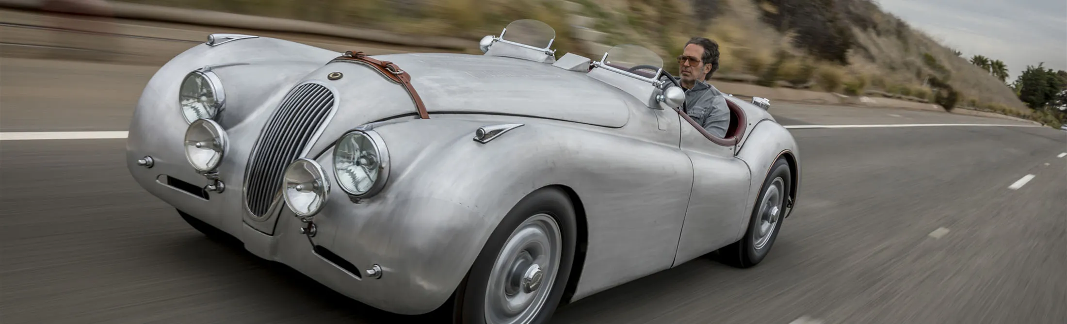 This 1950 Jaguar XK120 Alloy Roadster will take part in the first American version of the 100 Miglia