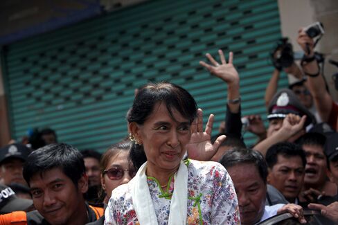 Myanmar’s Opposition Leader Aung San Suu Kyi