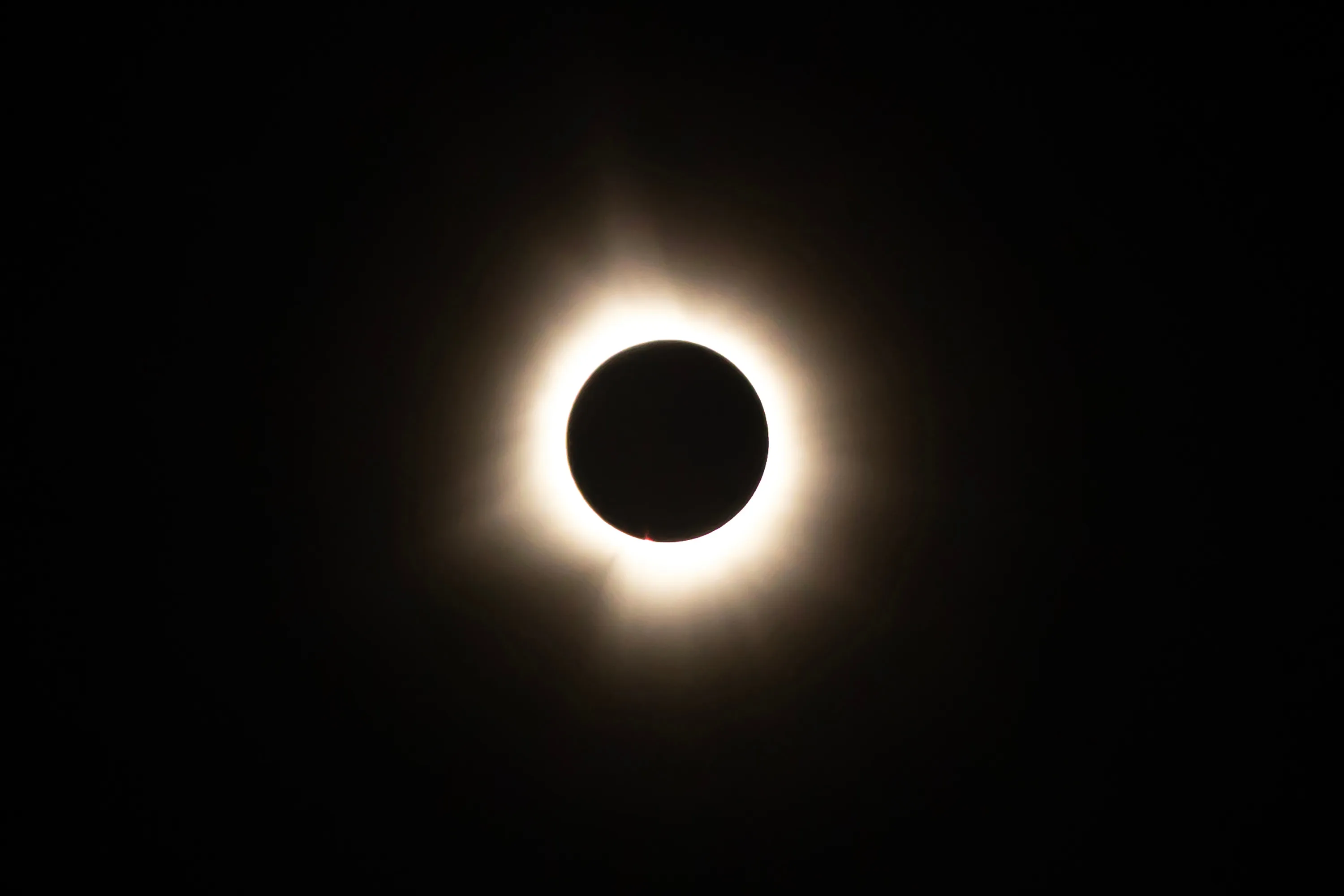 Monday’s solar eclipse as seen from Bloomington, Indiana.&nbsp;