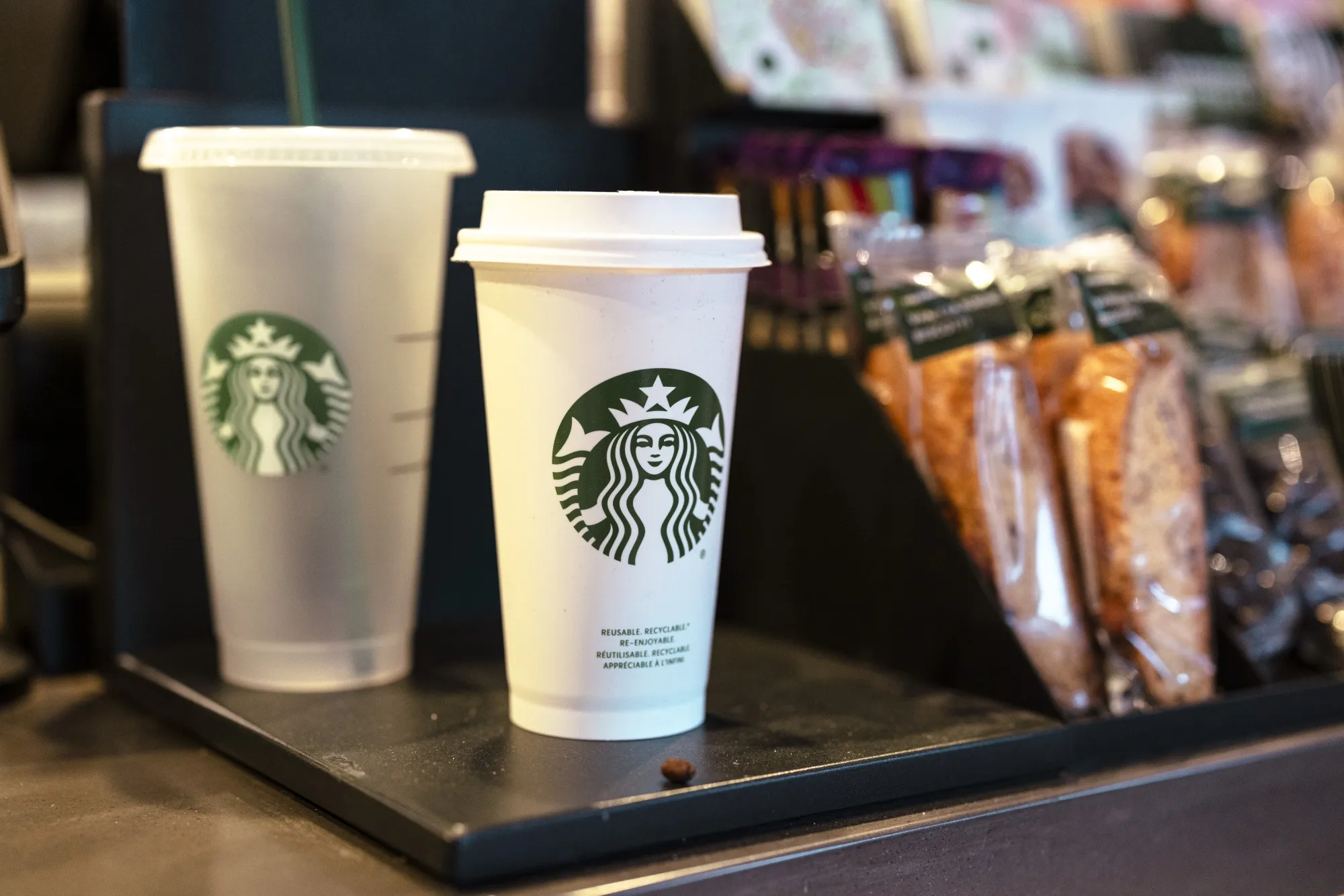 Starbucks Corp. shares fell 5.5% in late New York trading.&nbsp;