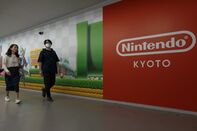 Super Mario Display and Mural Artworks In Kyoto