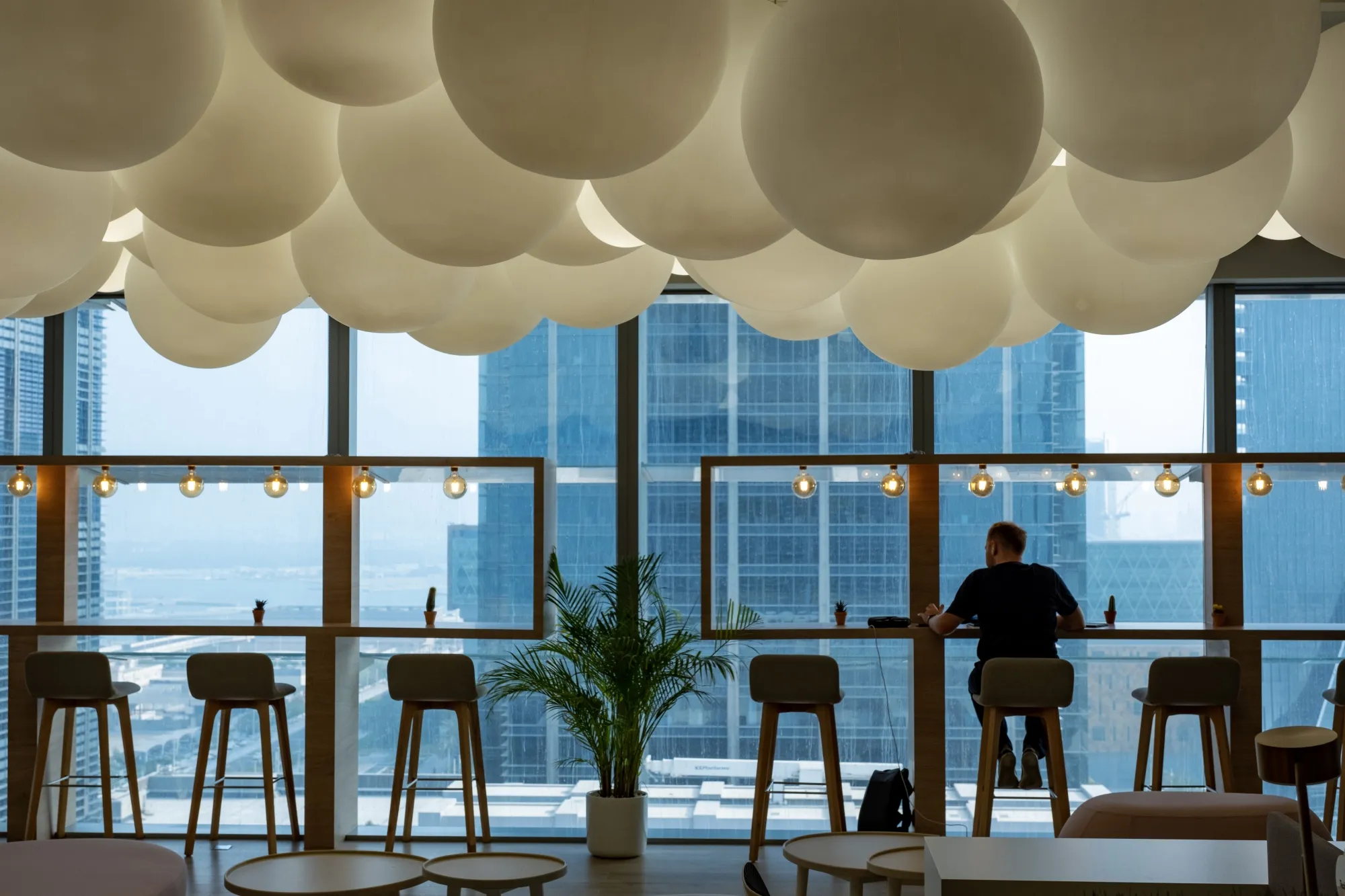 A co-working office space in the Abu Dhabi Global Market (ADGM) in Abu Dhabi.
