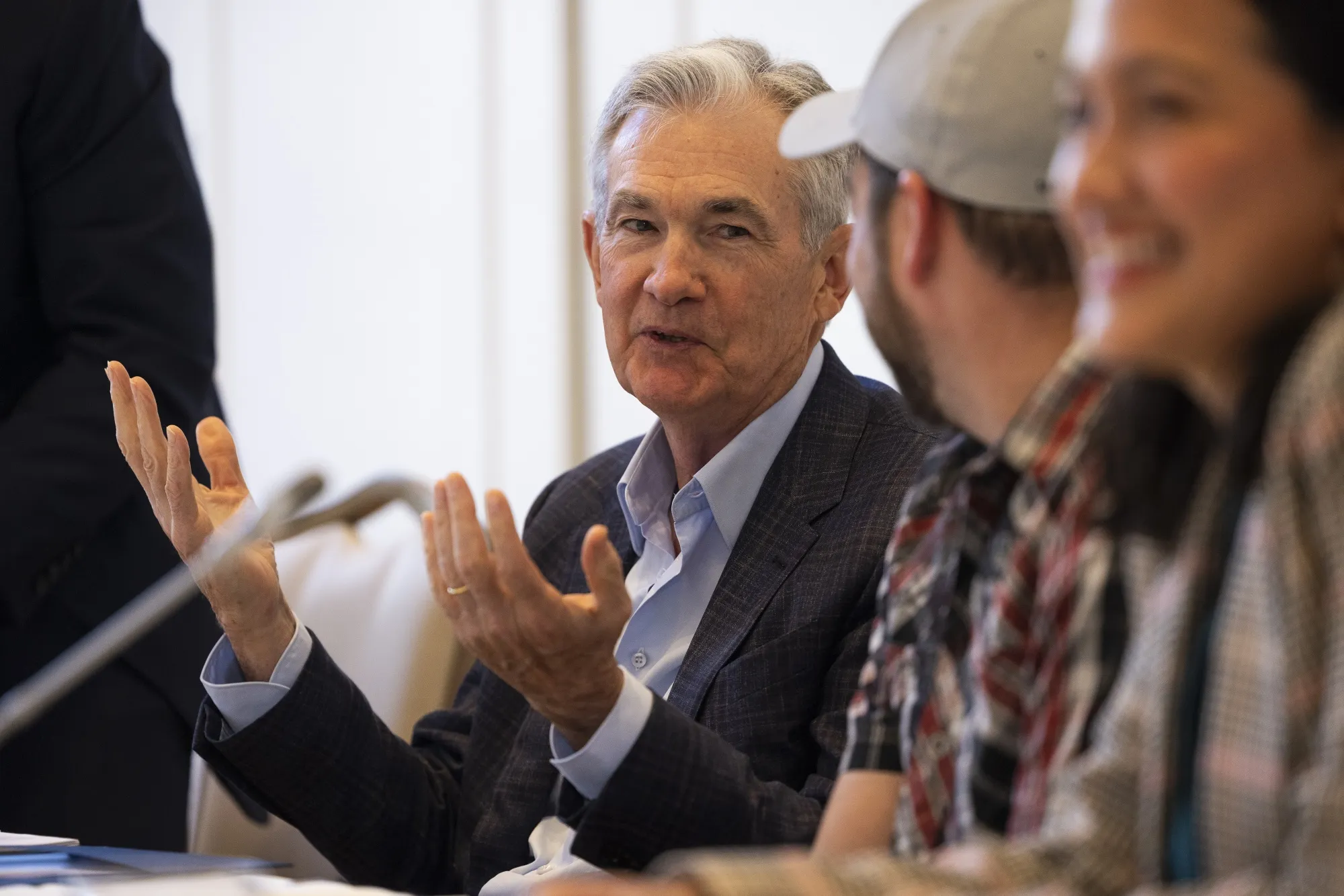 Jerome Powell, chairman of the Federal Reserve, speaks during a roundtable event in York, Pennsylvania, on Oct. 2.