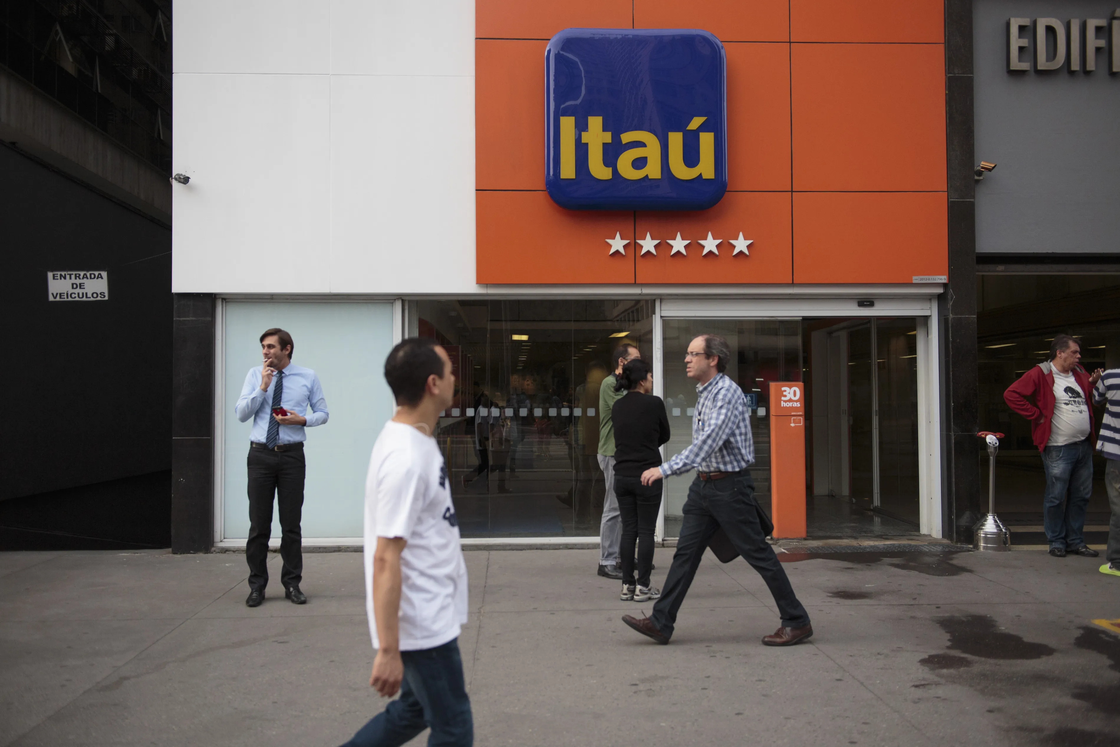 An Itau Unibanco branch in Sao Paulo.