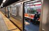 A commuter rides in a MTA subway car during morning rush hour on June 8, 2020 in New York City. - Today New York City enters "Phase 1" of a four-part reopening plan after spending more than two months under lockdown. New York City is the final region in the state to reopen its economy. (Photo by Angela Weiss / AFP) (Photo by ANGELA WEISS/AFP via Getty Images)