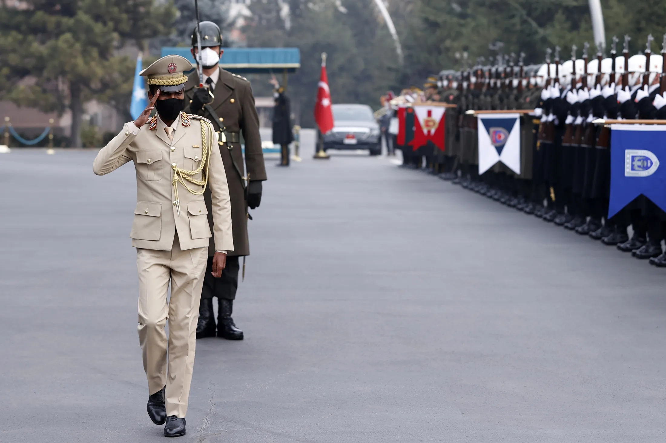 Odawa Yusuf Rage, left,&nbsp;during a visit to&nbsp;Ankara, Turkey, in&nbsp;2021.