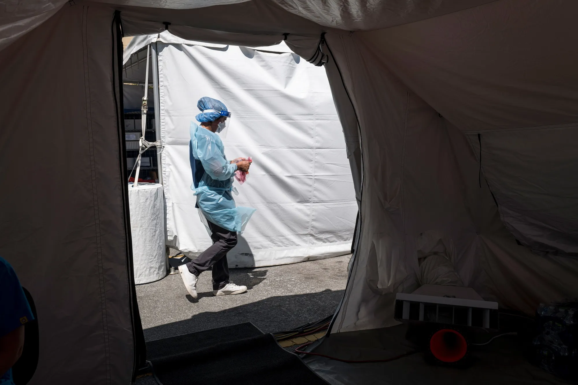 Residents At A Covid-19 Testing Site 