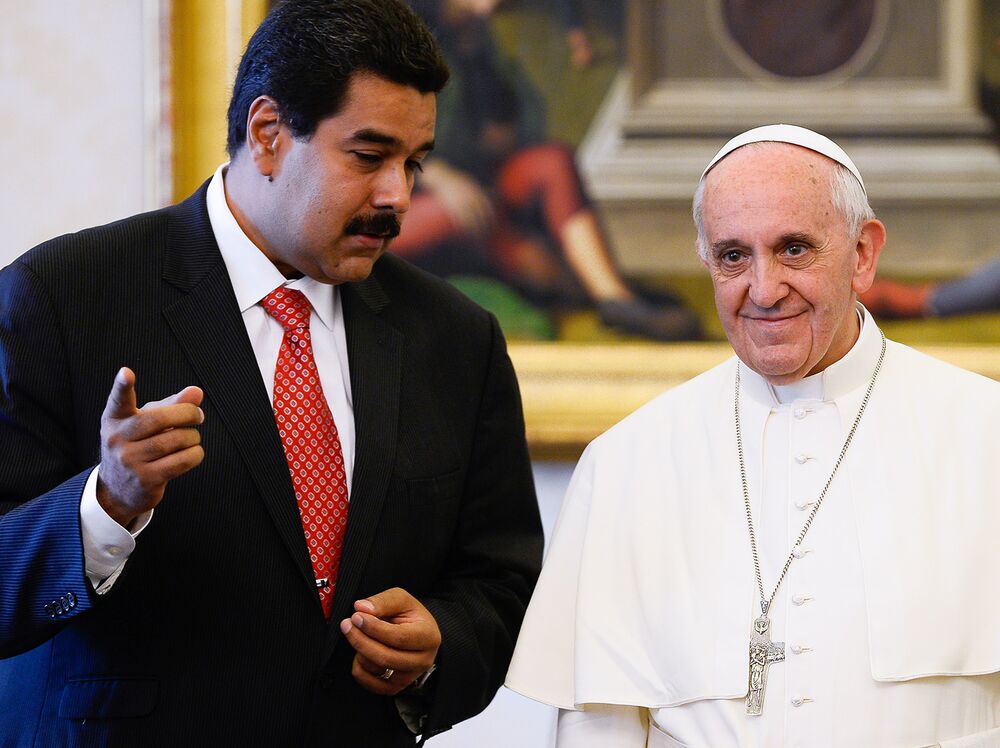 Papa Francisco y Nicolás Maduro en 2013.