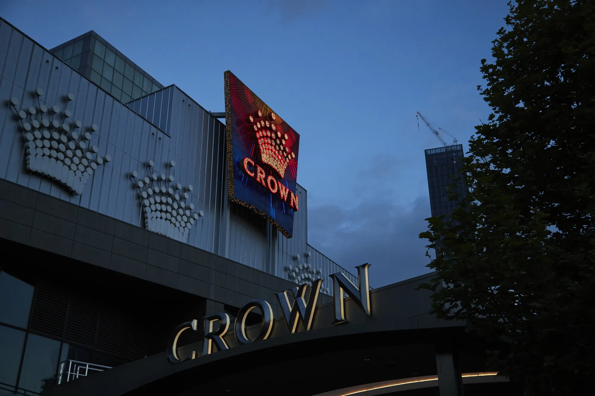 Outside the Crown Resorts casino and entertainment complex in Melbourne.