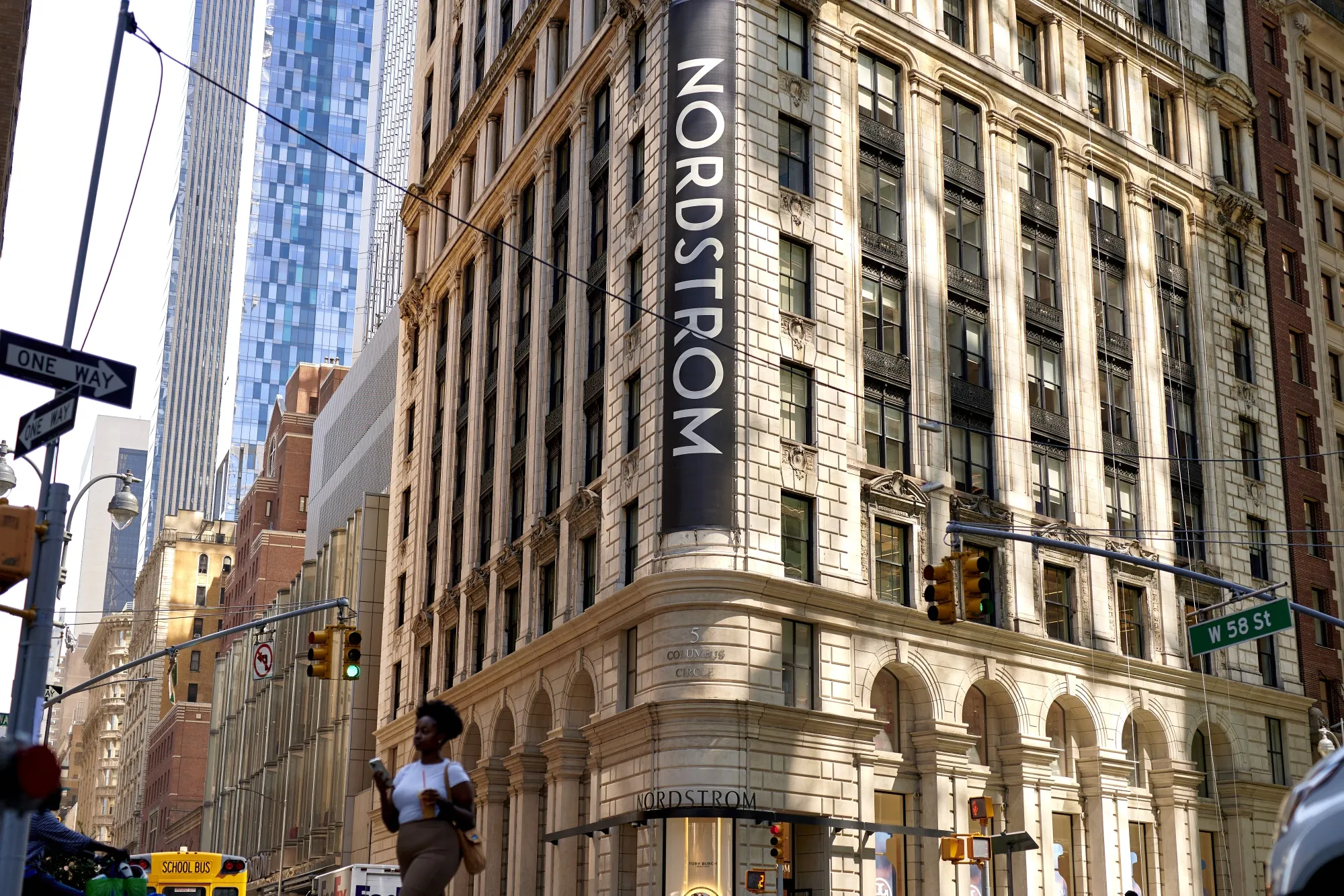 Outside the Nordstrom flagship retail store in New York.