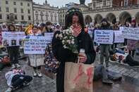 Silent Protesters Decry Civilian Deaths In Ukraine War