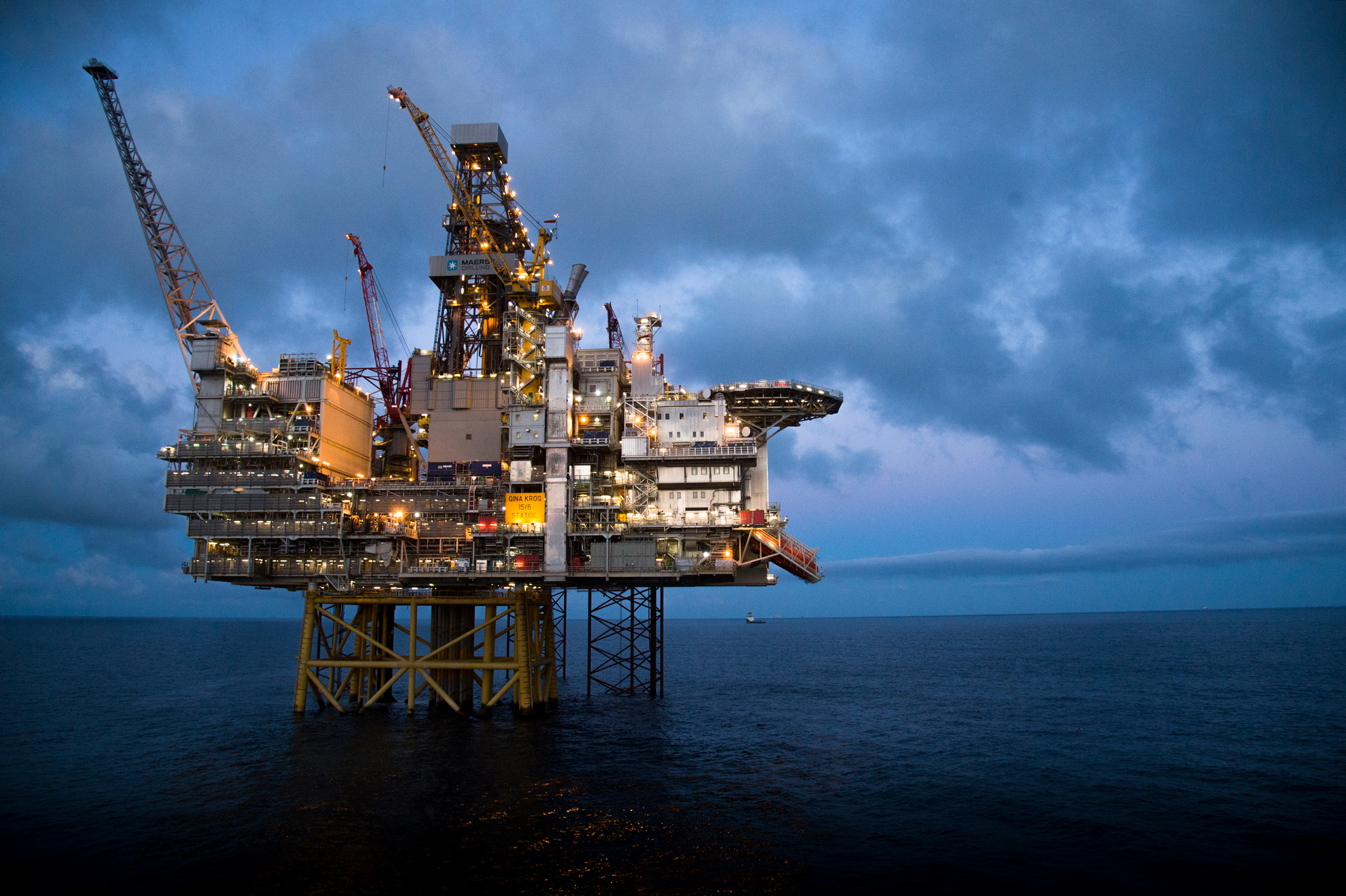 An oil and gas platform at the&nbsp;Gina Krog field in the North Sea