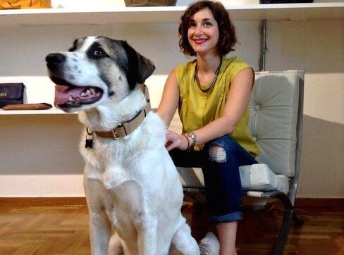 Papailiopoulou with her dog, Geppetto.