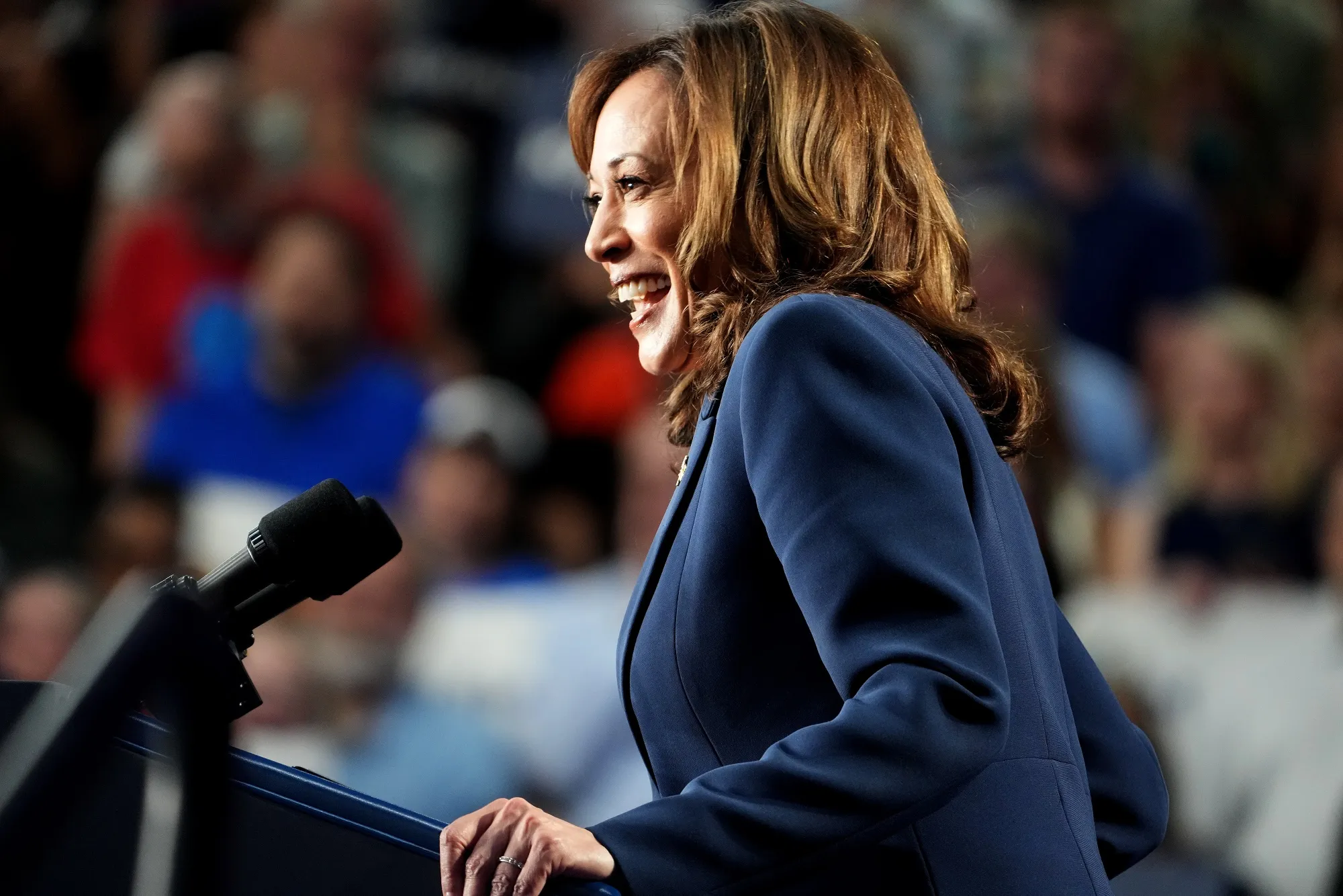Kamala Harris during a campaign event in Milwaukee, Wisconsin,&nbsp;on July 23.