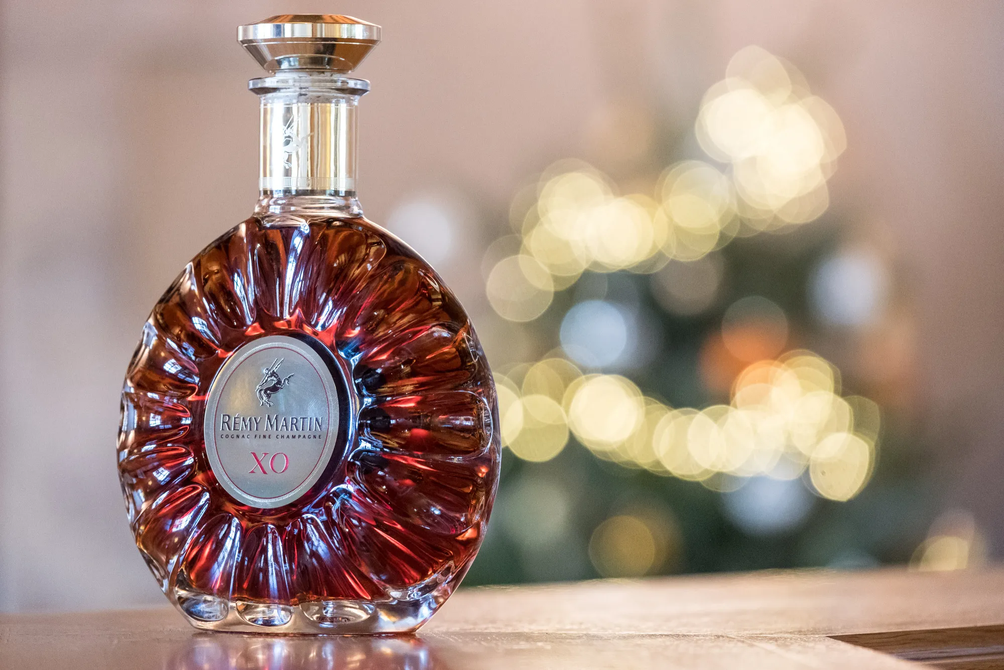 A bottle of Remy Martin XO Excellence cognac.