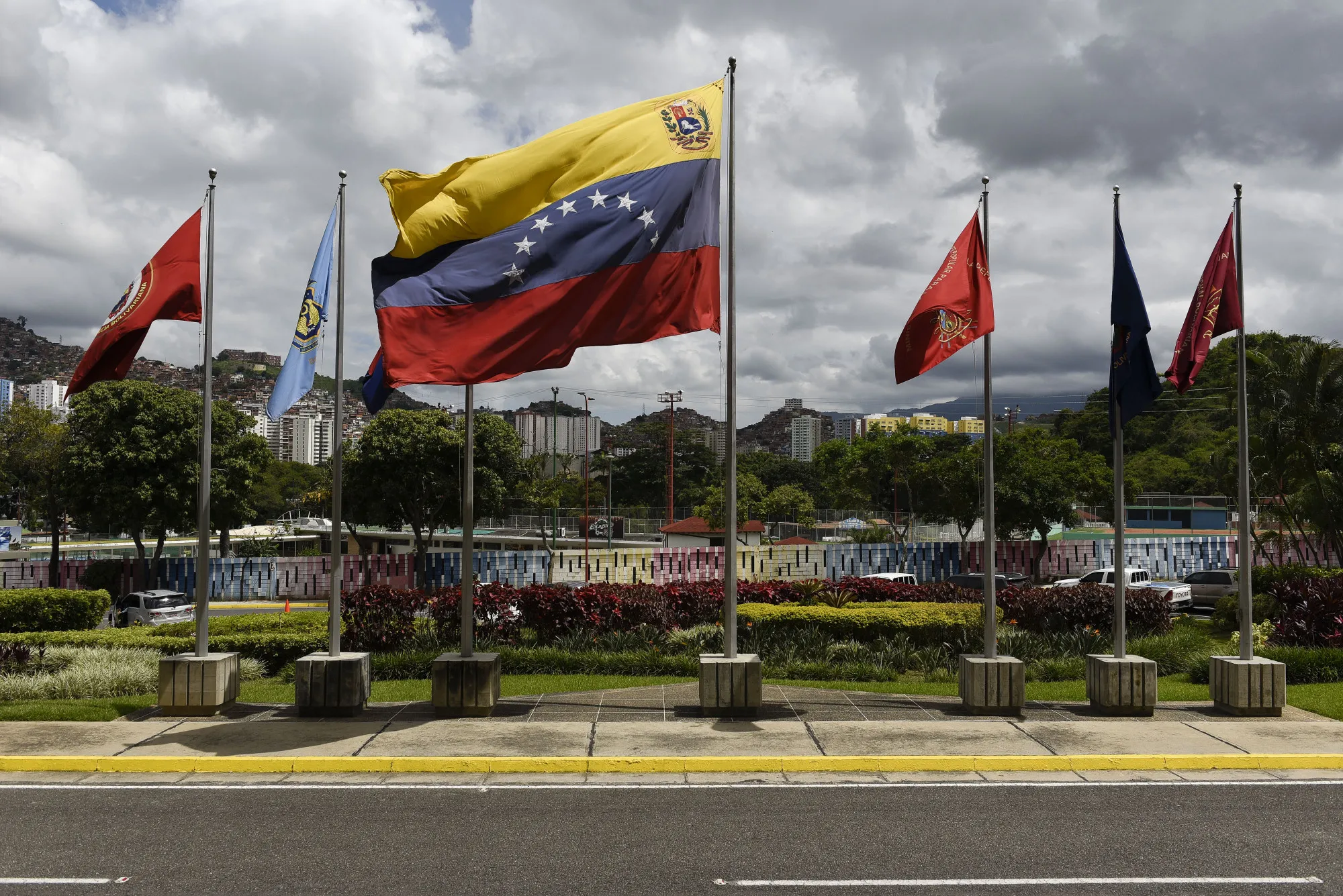 A Venezuelan flag&nbsp;in Caracas, Venezuela.
