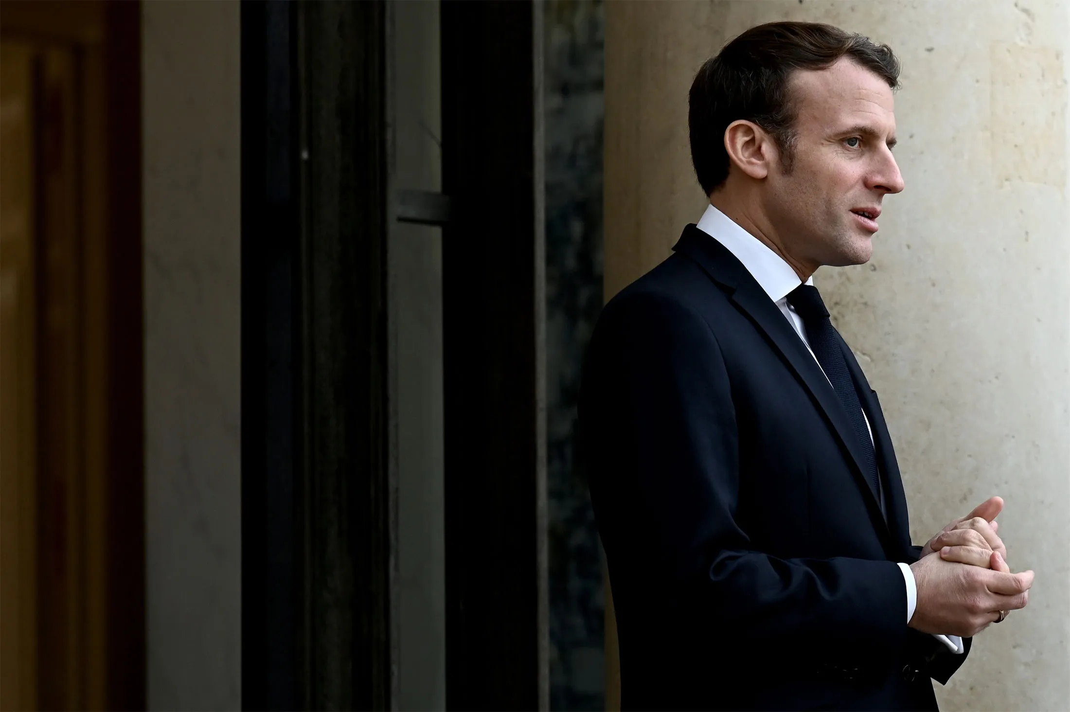 Emmanuel Macron&nbsp;in Paris on Jan. 10.
