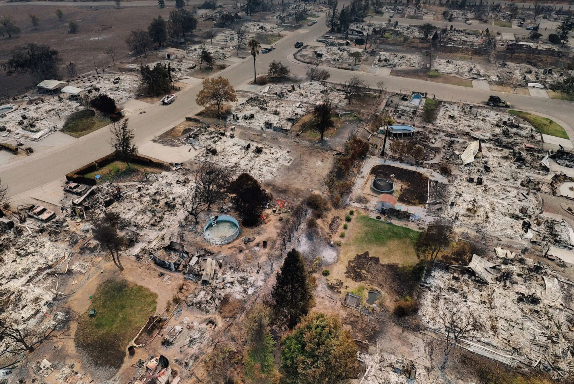 This screenshot&nbsp;utilizing&nbsp;the the Carr Fire 360 Aeriel View tool&nbsp;was taken on Nov. 13, 2018.