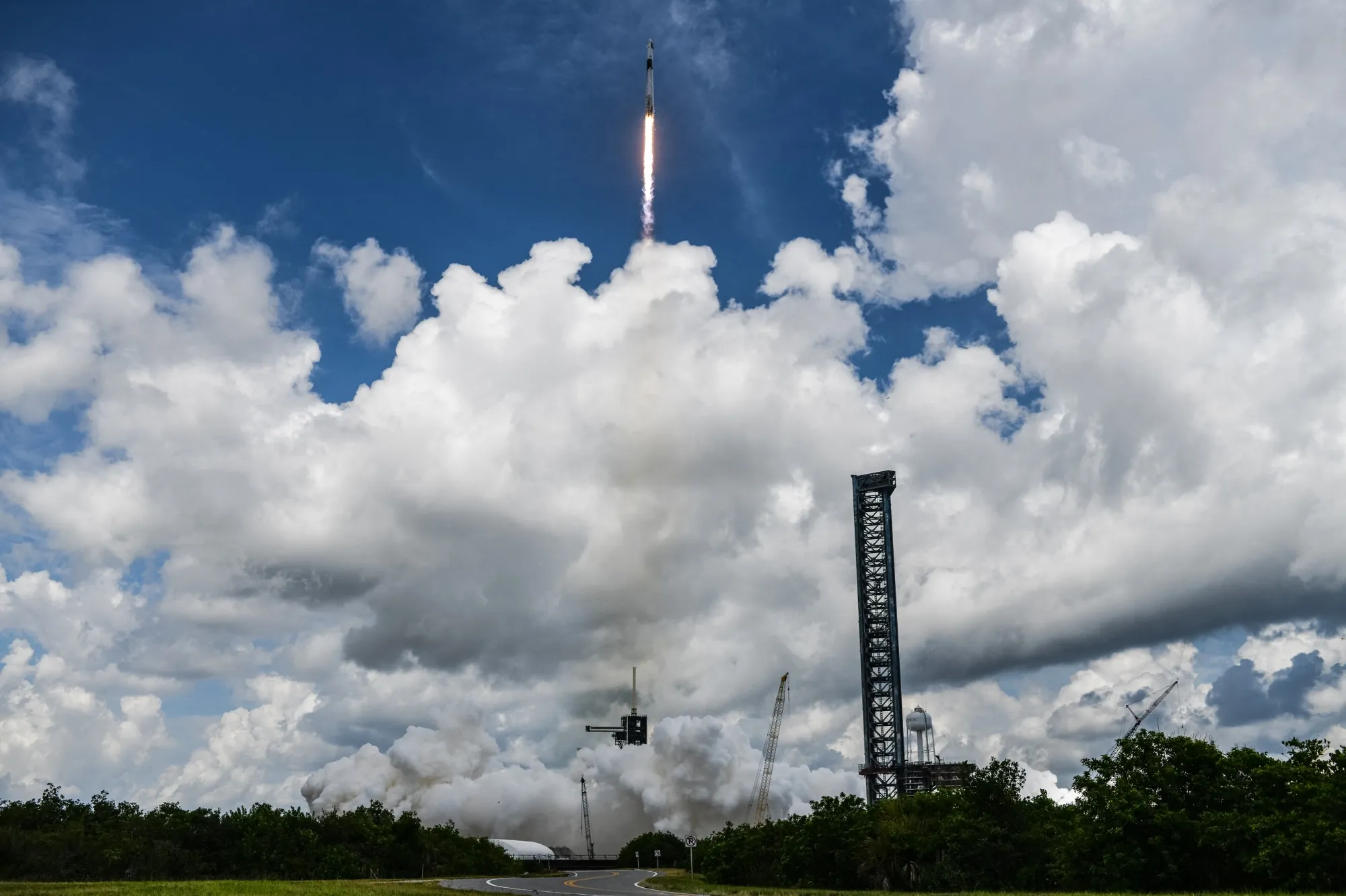 A SpaceX Falcon 9 rocket with the Crew Dragon capsule Endeavour carrying the Crew-11 mission lifts off from Launch Complex 39A at NASA's Kennedy Space Center in Florida on Aug. 1.