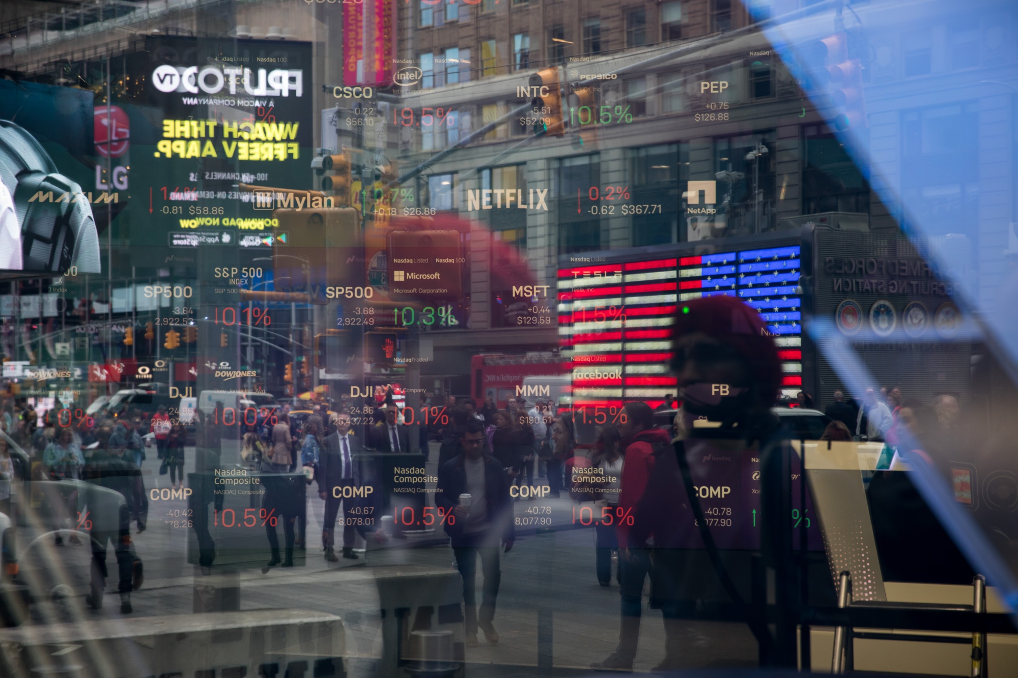 Times Square As U.S. Stocks Climb On Earnings 