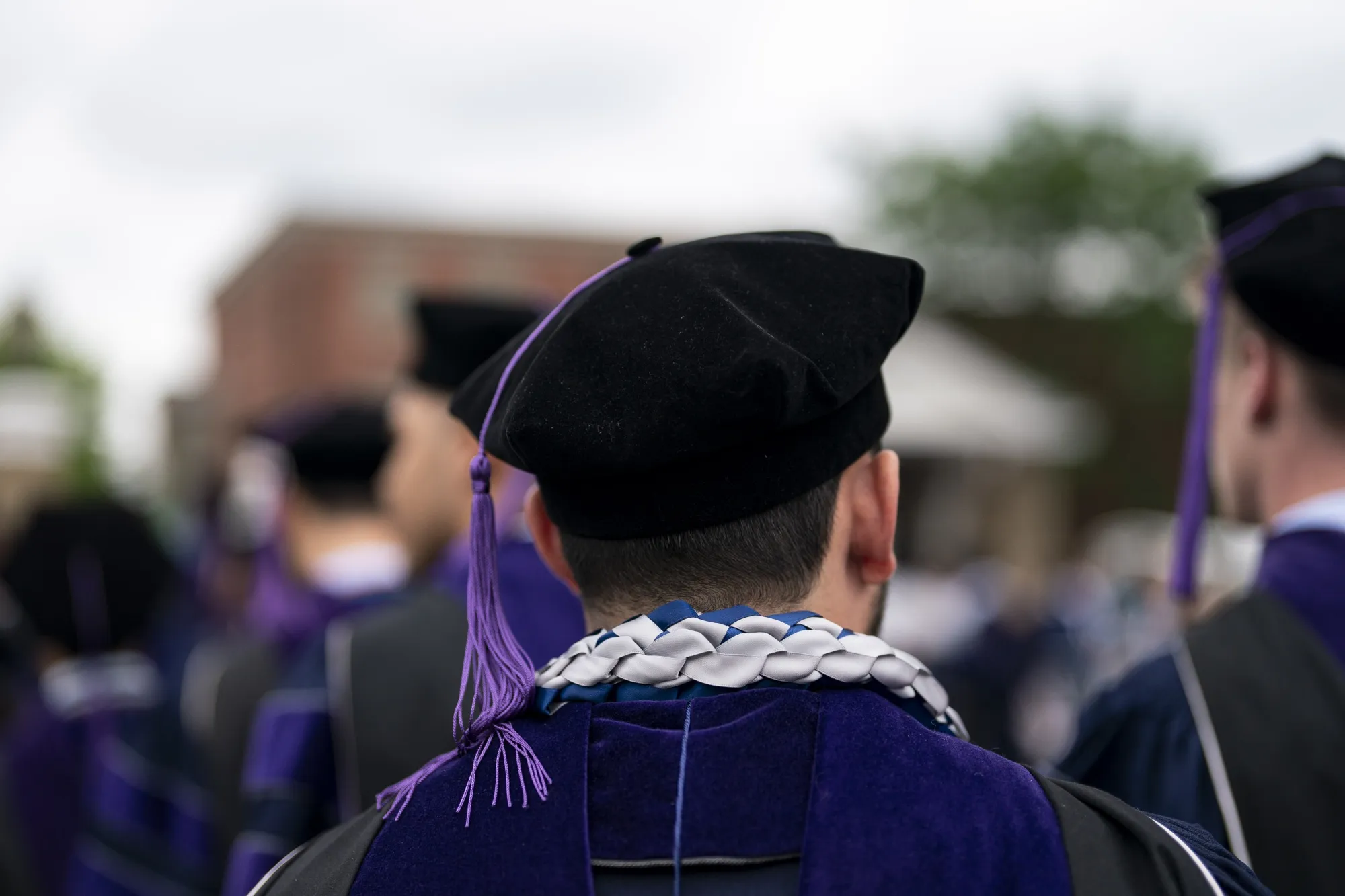 Graduates during a commencement ceremony.