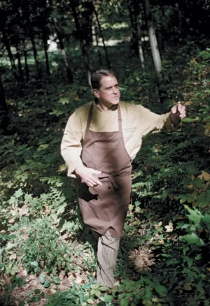 Baehrel forages for dinner in his woods